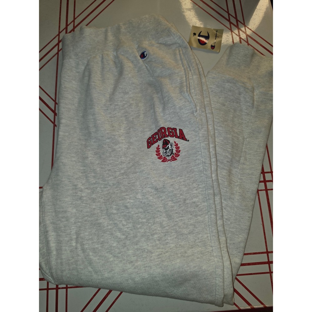 Champion Reverse Weave Georgia Bulldogs Sweatpants Mens 2XL Grey Heather NWT